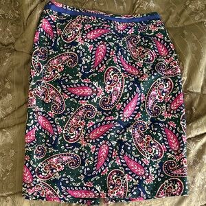 Boden Paisley Pencil Skirt – Size US 6R / UK 10R